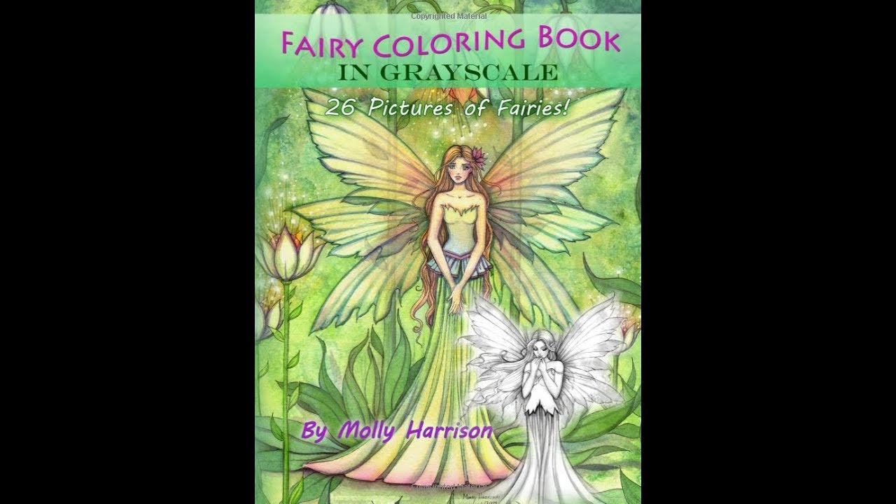 Fairy coloring book in Grayscale par Molly Harrison