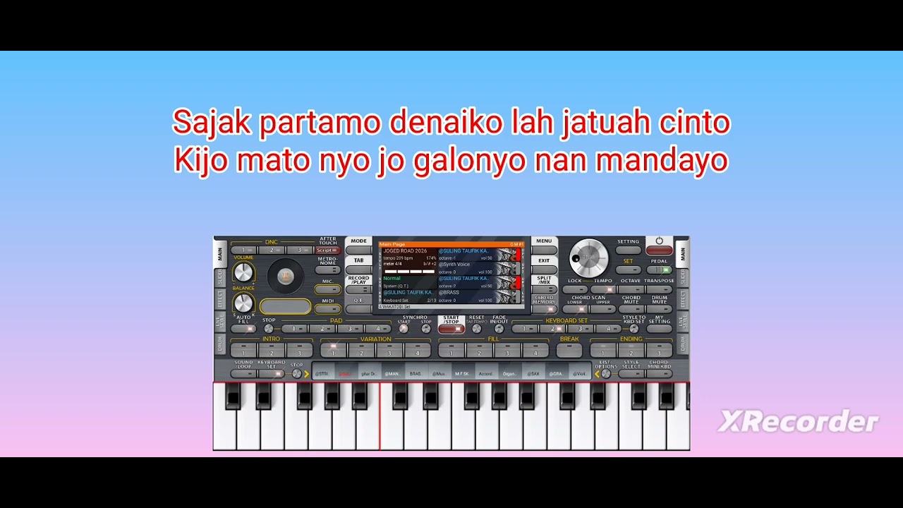 Karaoke SAJAK PARTAMO nada cewe || cipt.NN