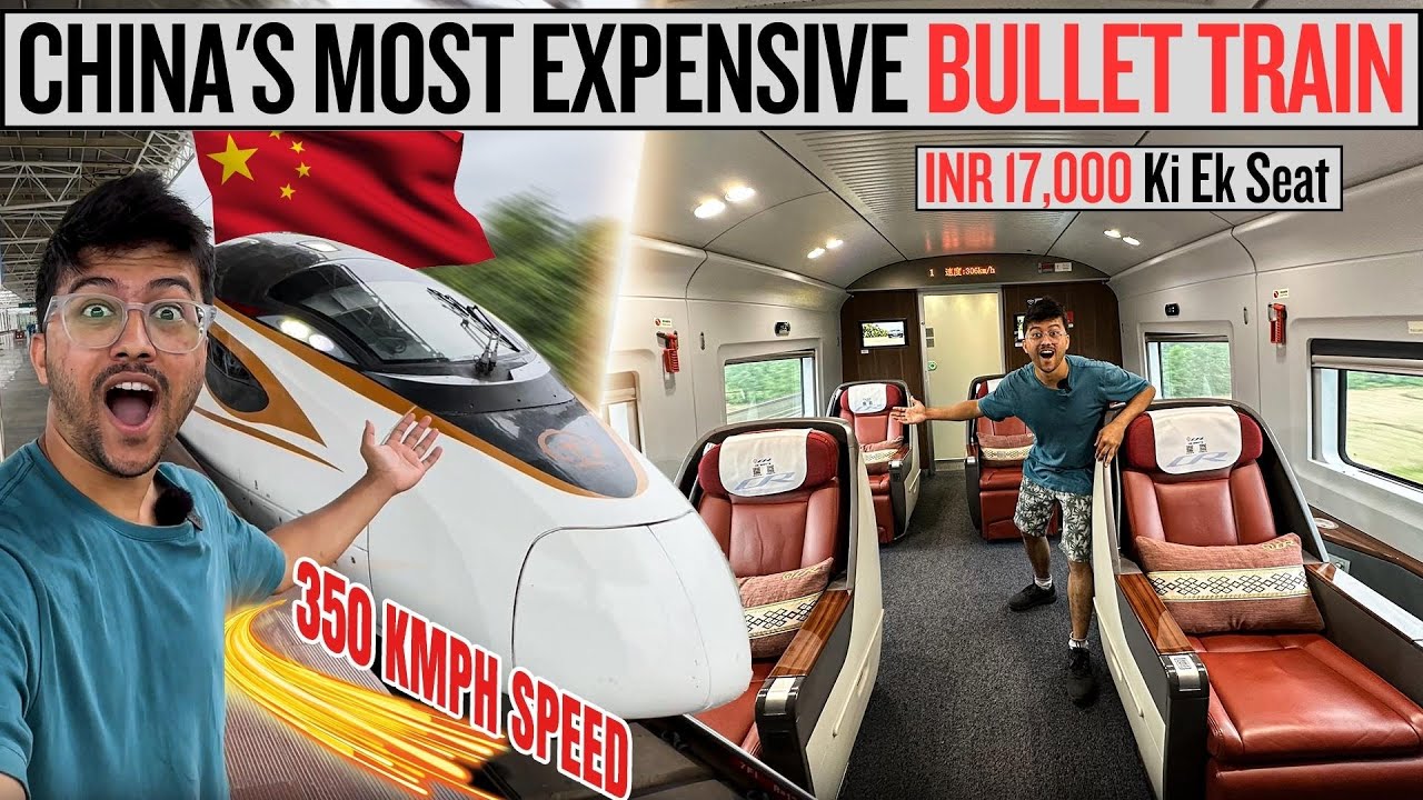 LUXURY RIDE ON CHINA'S FASTEST BULLET TRAIN (350 KMPH)😱🔥