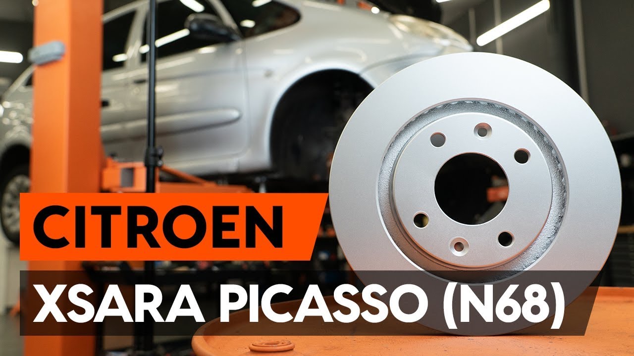 How to change front brake discs on CITROEN XSARA PICASSO (N68) [TUTORIAL AUTODOC]