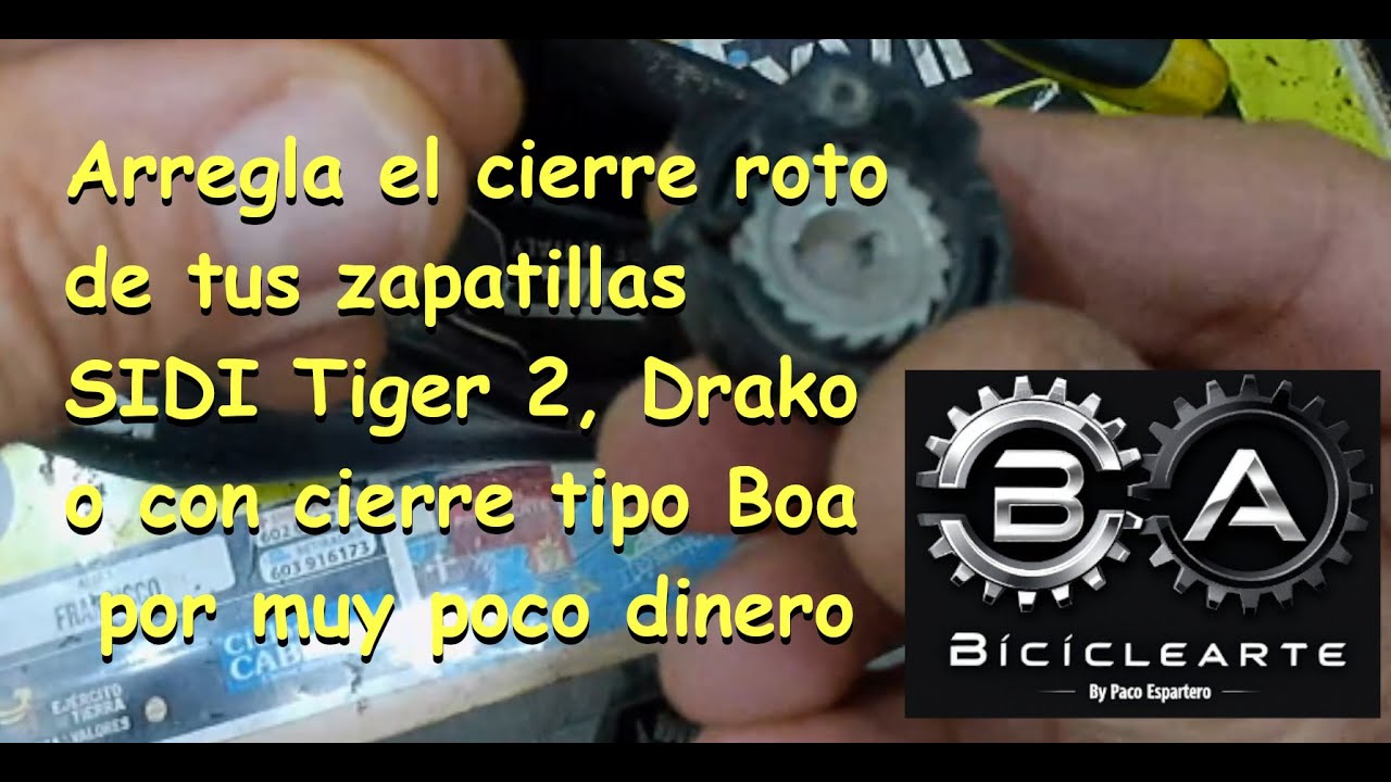 REPARACIÓN ZAPATILLAS SIDI TIGER 2 - TECNO PUSH 3 - BOA - DRAKKO. Sustitución cuerdas