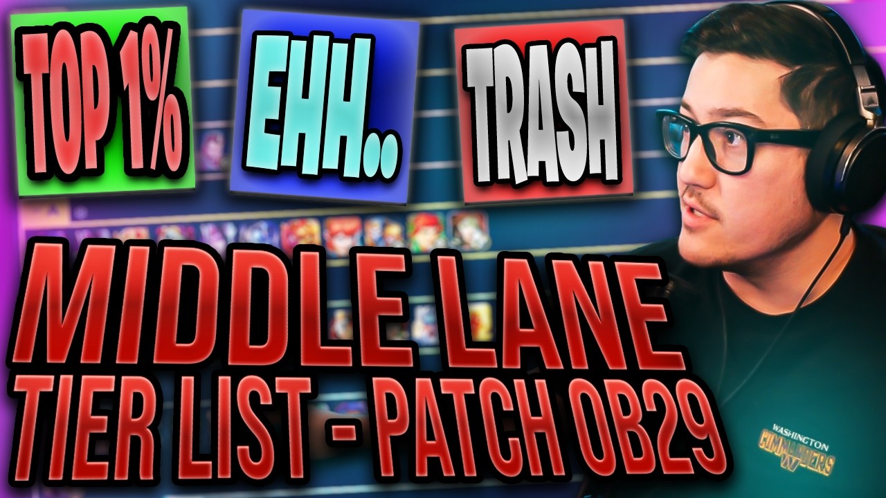 MIDDLE LANE TIER LIST - PATCH 0B29