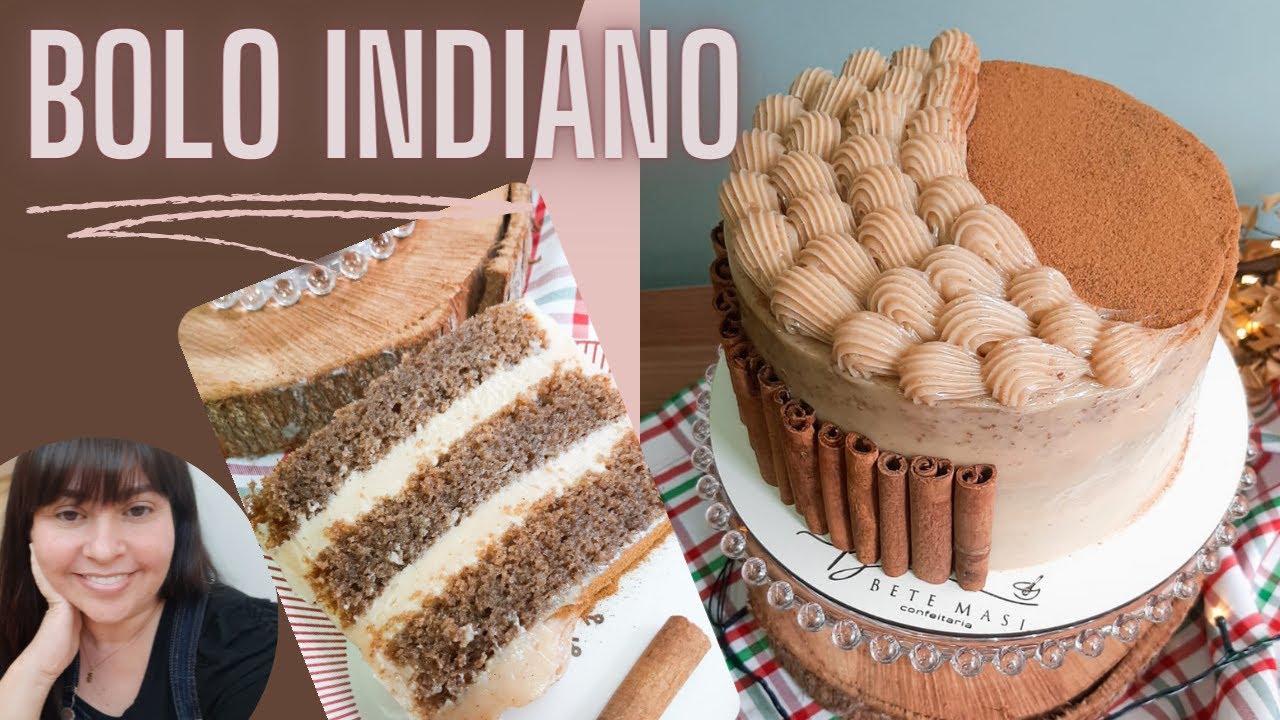 BOLO INDIANO DECORADO I MASSA FOFA  E DELICIOSA I SOBREMESA DE NATAL