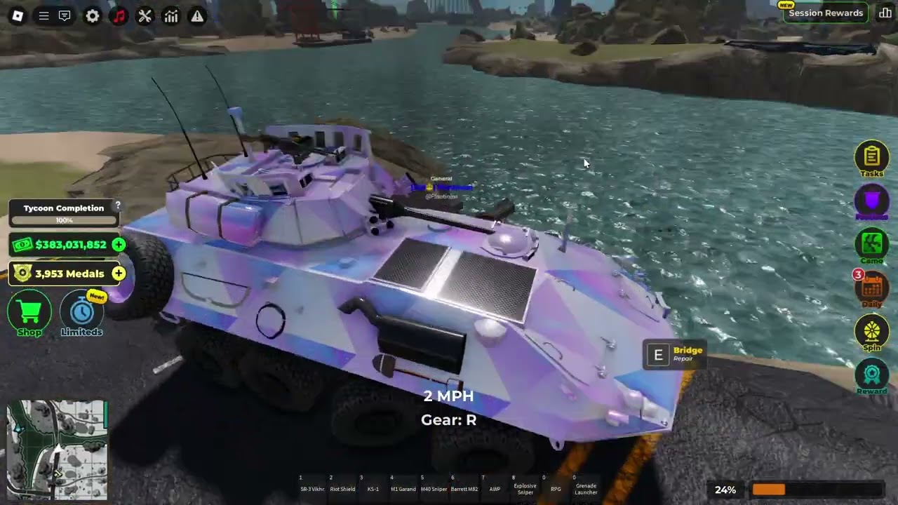 Destroying War Tycoon server with the new LAV-25