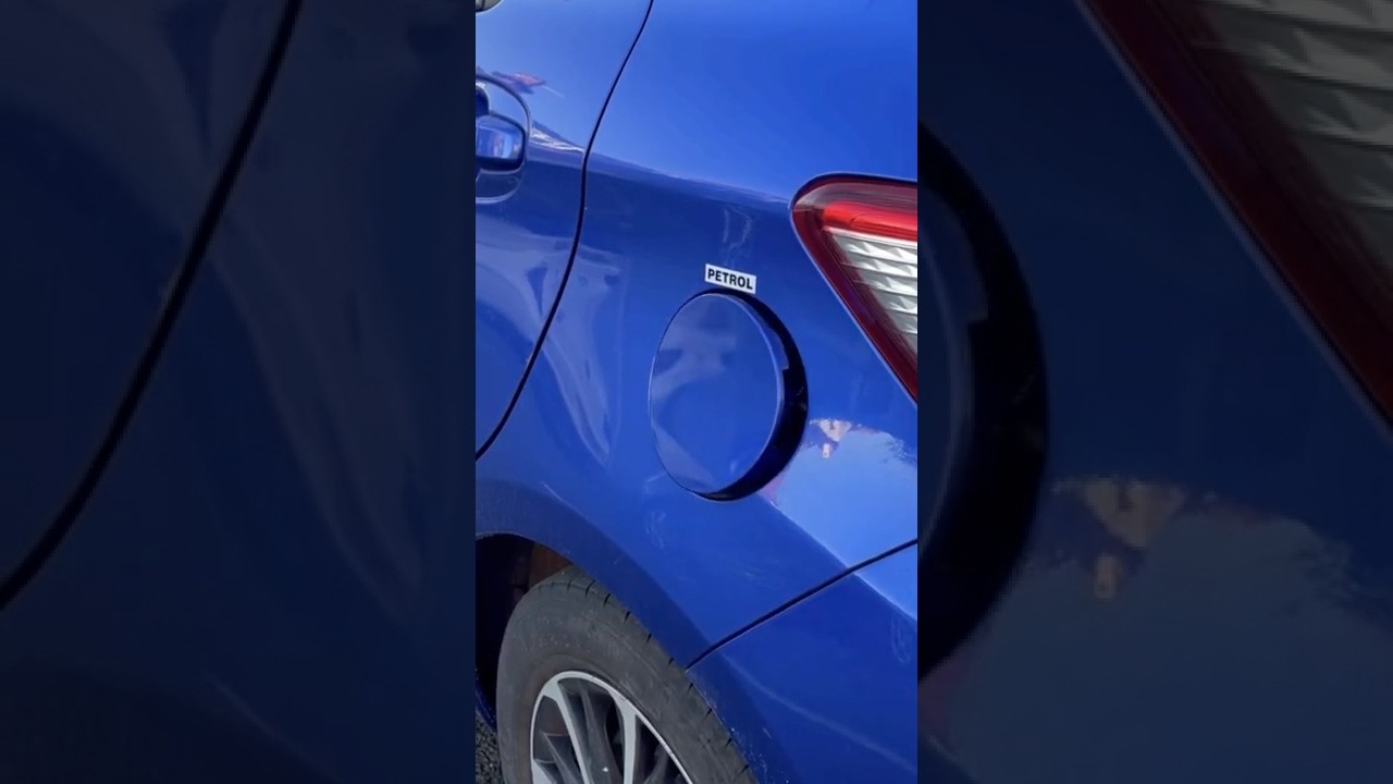 How to open the fuel cap / fuel door on a Toyota Yaris.  