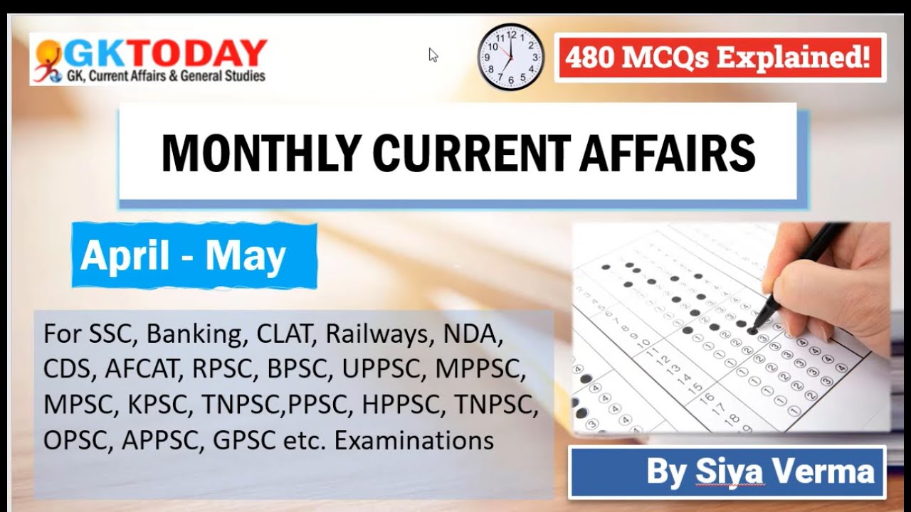 April - May  2024 Full Month Current Affairs | GK Today Monthly Current Affairs