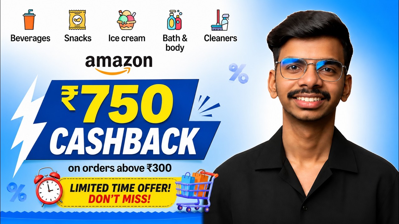 Amazon ₹750 Cashback Offer Claim Now ⚡Amazon Now Grocery Shopping For All Offer 2026 | FinTech Aman