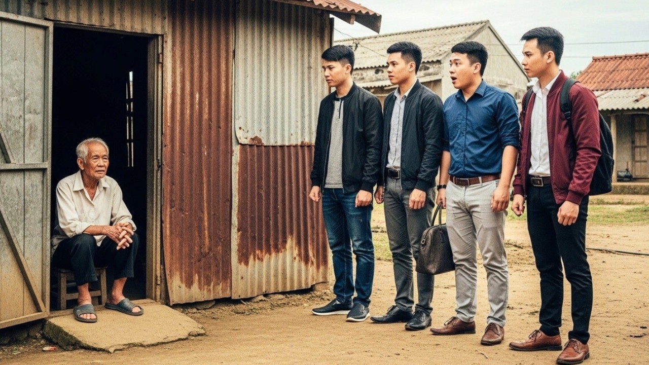 Bốn Con Thành Tỷ Phú Trở Về — Sốc Khi Thấy Cha Mình Sống Ở Bãi Rác.