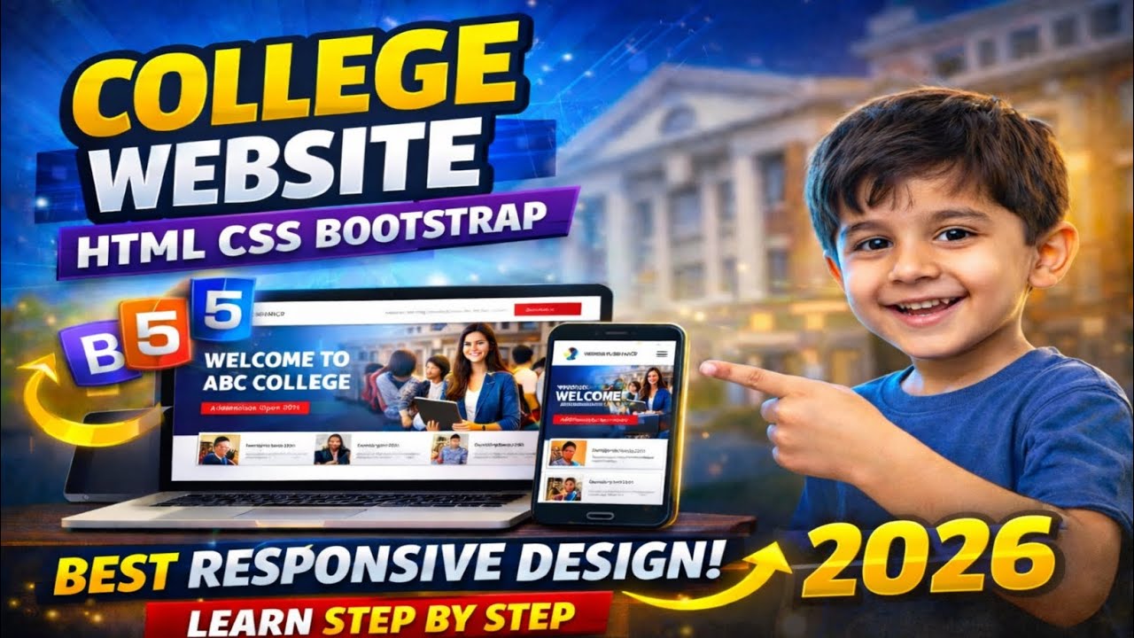 How to Make a Responsive College Website | HTML CSS Bootstrap
