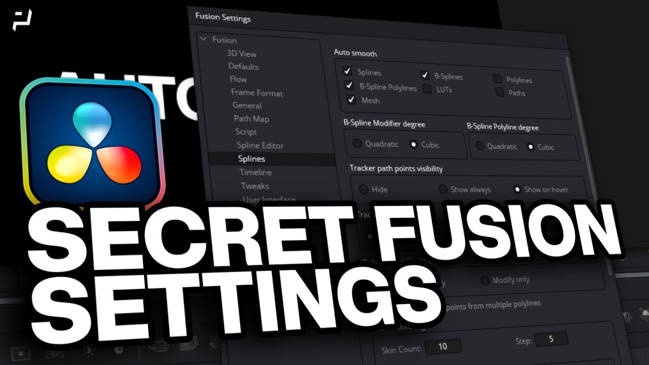 DaVinci Resolve Secret Fusion Settings