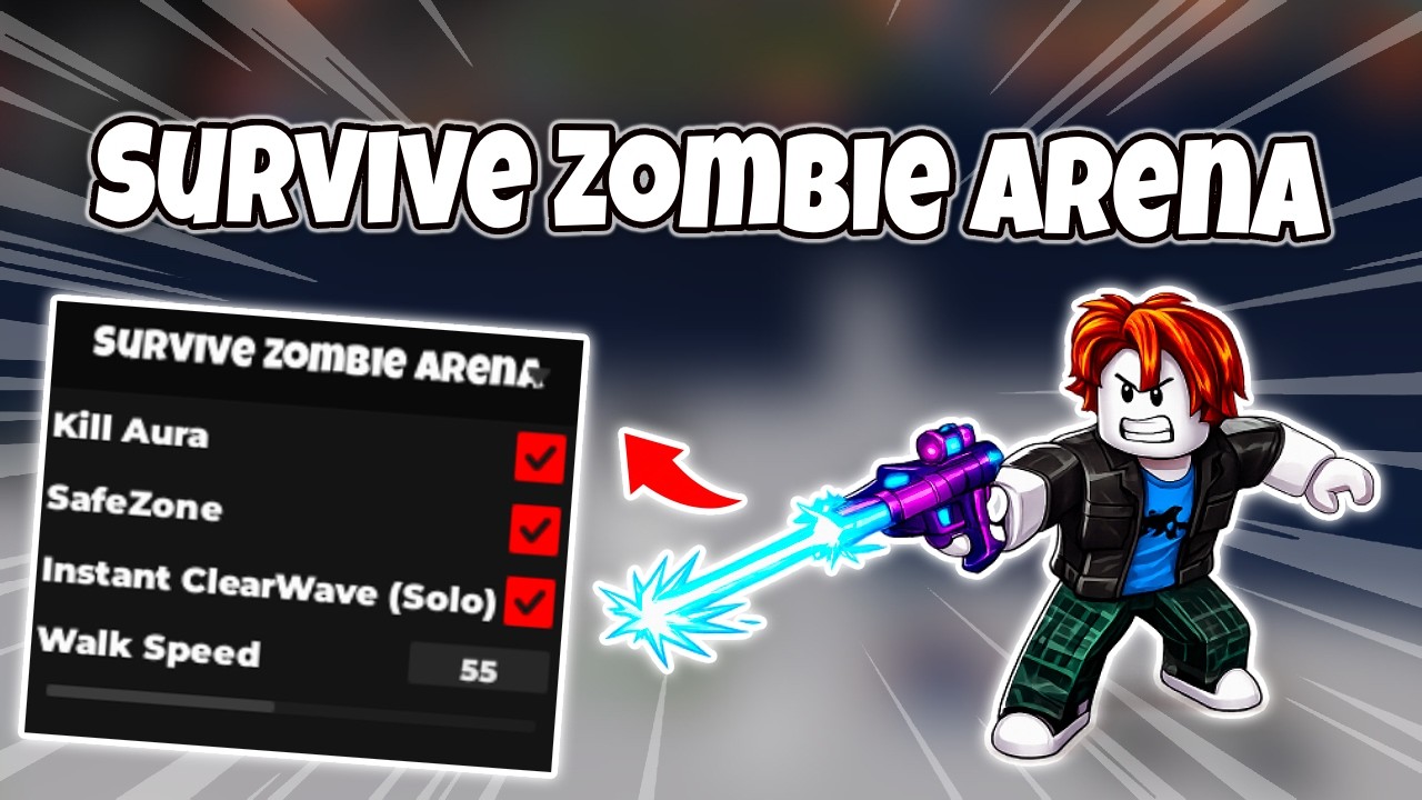 BEST Survive Zombie Arena Script 2026 🚀 NO KEY | Kill Aura + Instant ClearWave + SafeZone