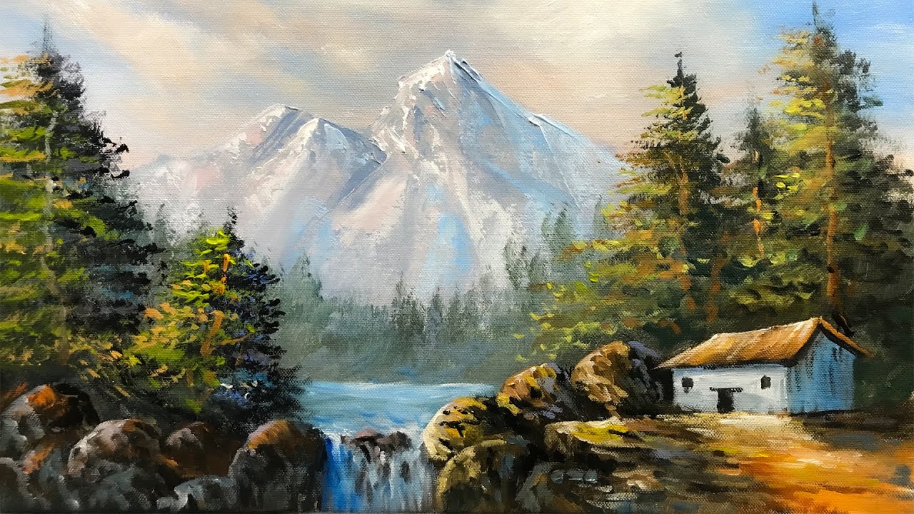 Easy Landscape Painting | Step By Step Painting Tutorial | How to Paint Landscape| Scenery Landscape