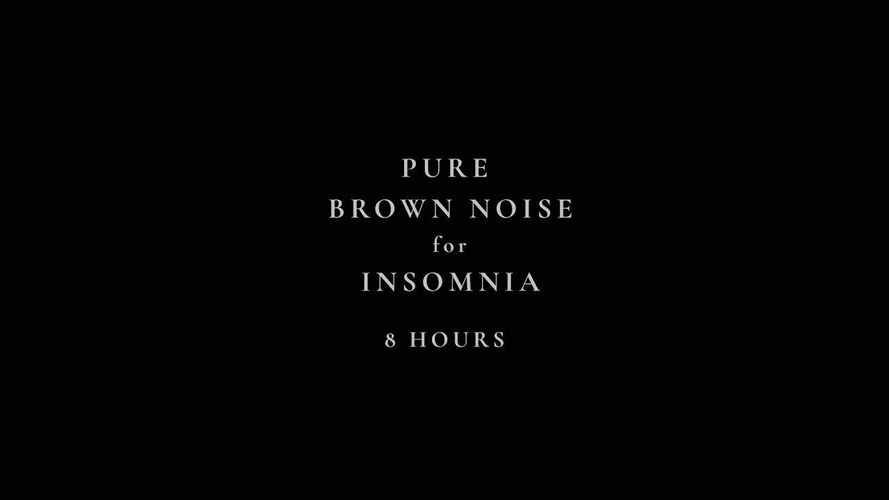 PURE BROWN NOISE for Insomnia | Black Screen | 8 Hours | No Music, No Talking