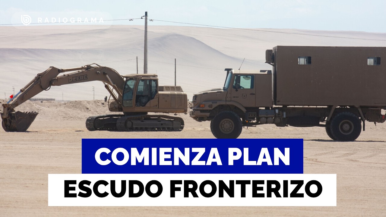 Zanjas en frontera de Chile con Perú: maquinarias y alto contingente del Ejército desplegados