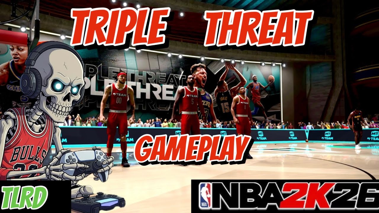 NBA 2K26 Triple Threat gameplay. MyTeam mode. Breakout game.