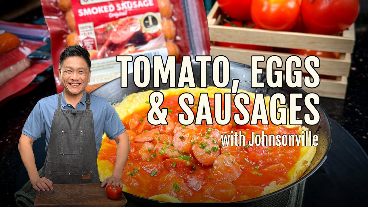 Easy Tomato, Eggs recipe with Johnsonville Sausages