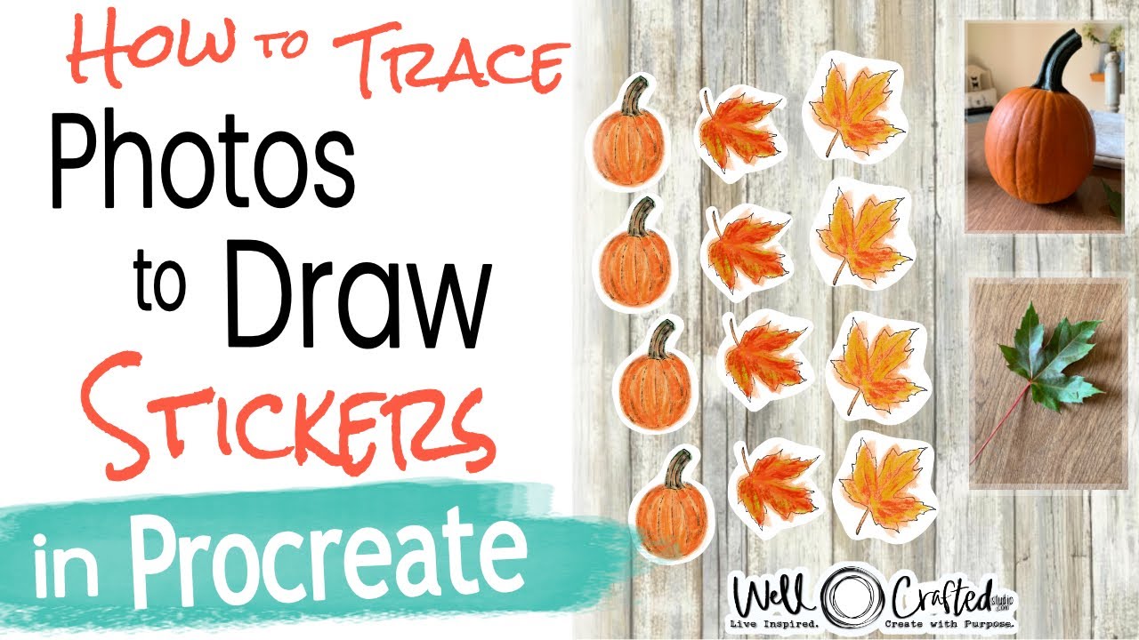 Как рисовать наклейки с помощью Procreate-Trace Photos для создания наклеек