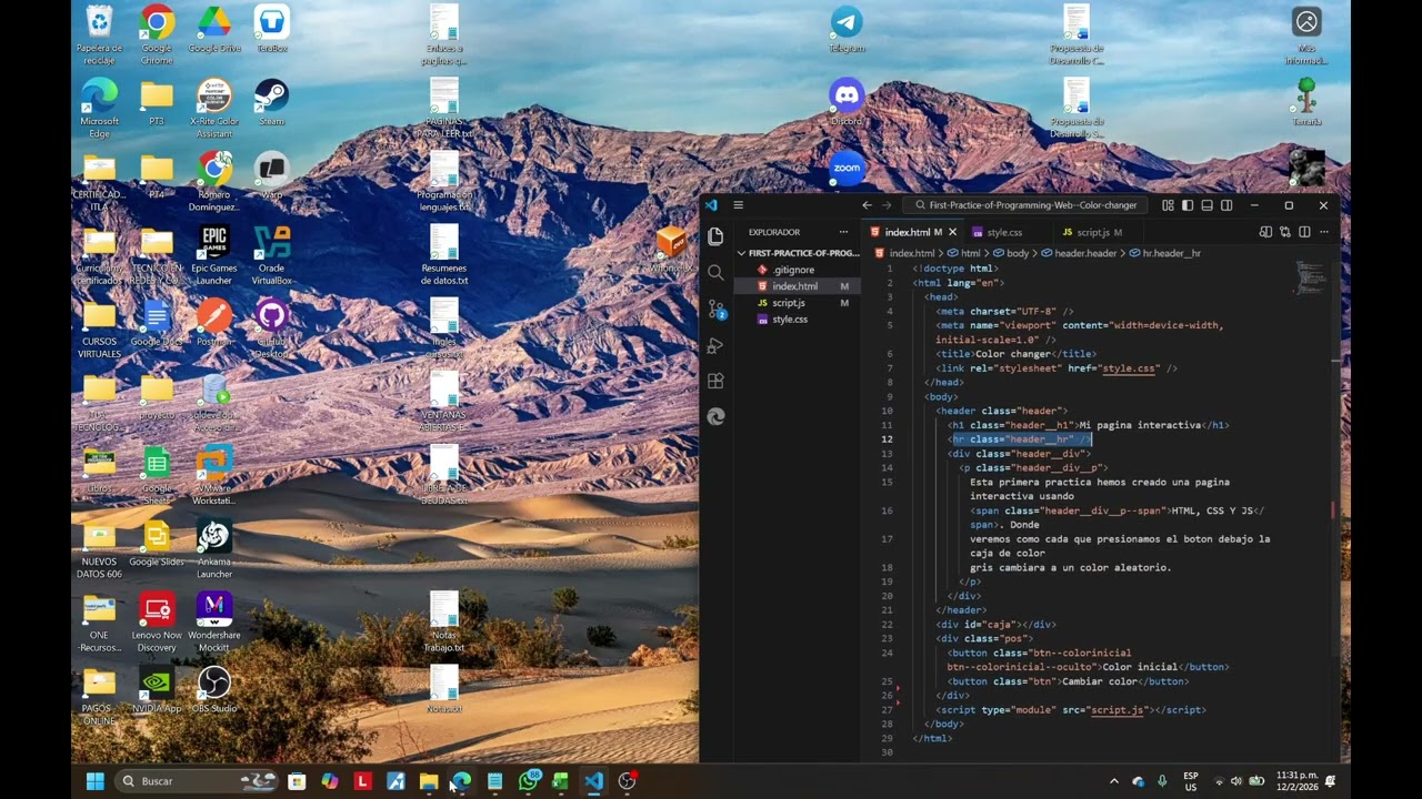 PRACTICA 1 - PROGRAMACION WEB
