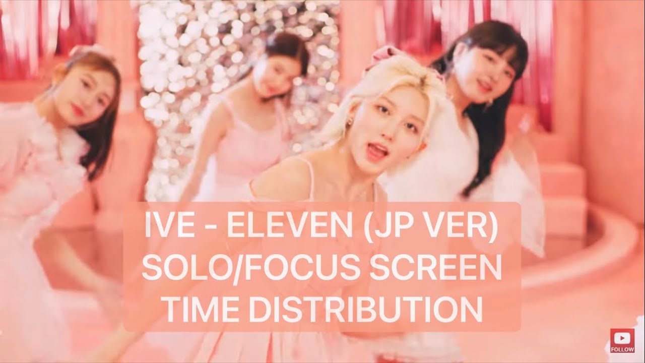 IVE - ELEVEN (JP VER) - SOLO/FOCUS SCREENTIME DISTRIBUTION