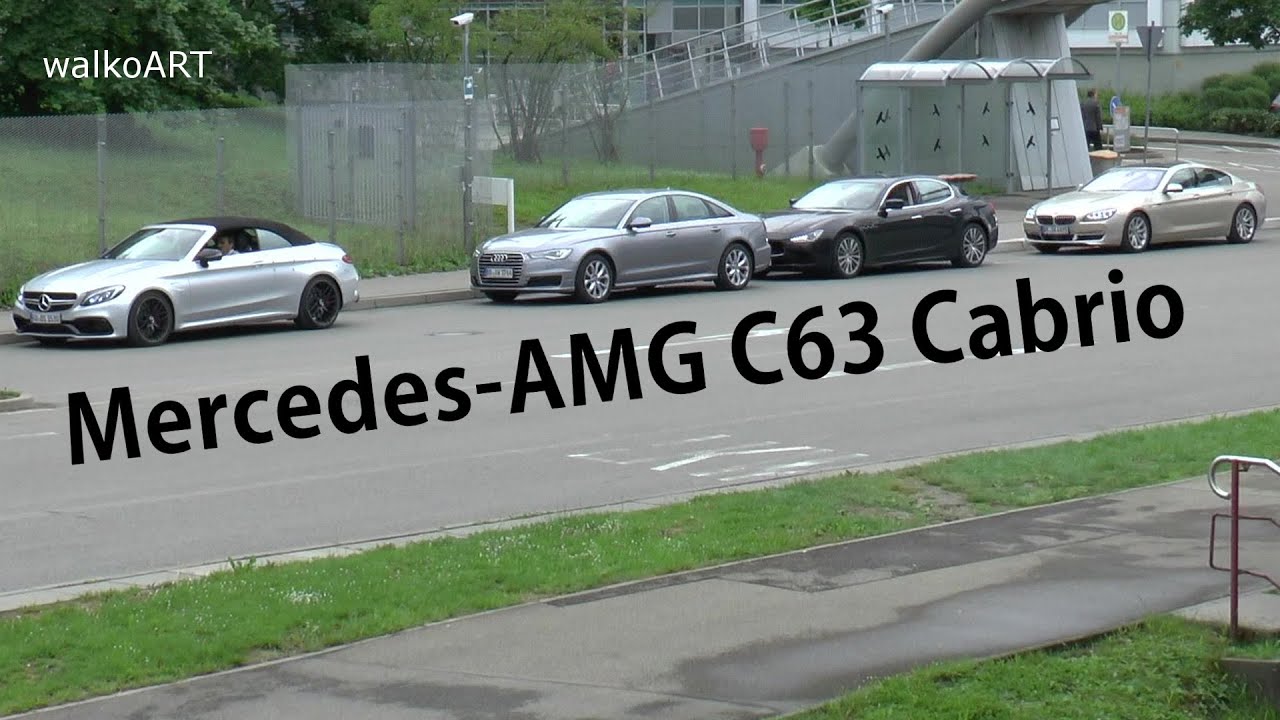 Testwagen Mercedes-AMG C 63 Cabrio Testfahrt mit der Konkurrenz von Audi - Maserati - BMW