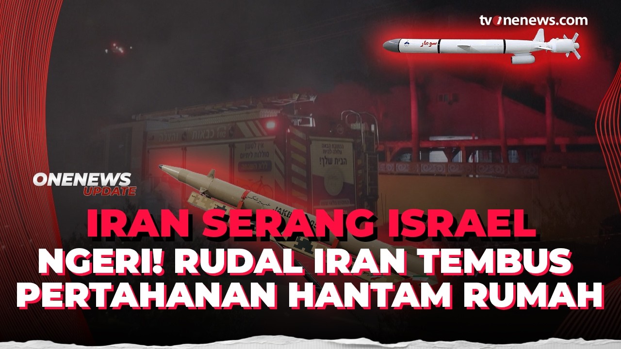 Iran Luncurkan Rudal ke Israel, Rumah di Tel Aviv Terbakar | OneNews Update