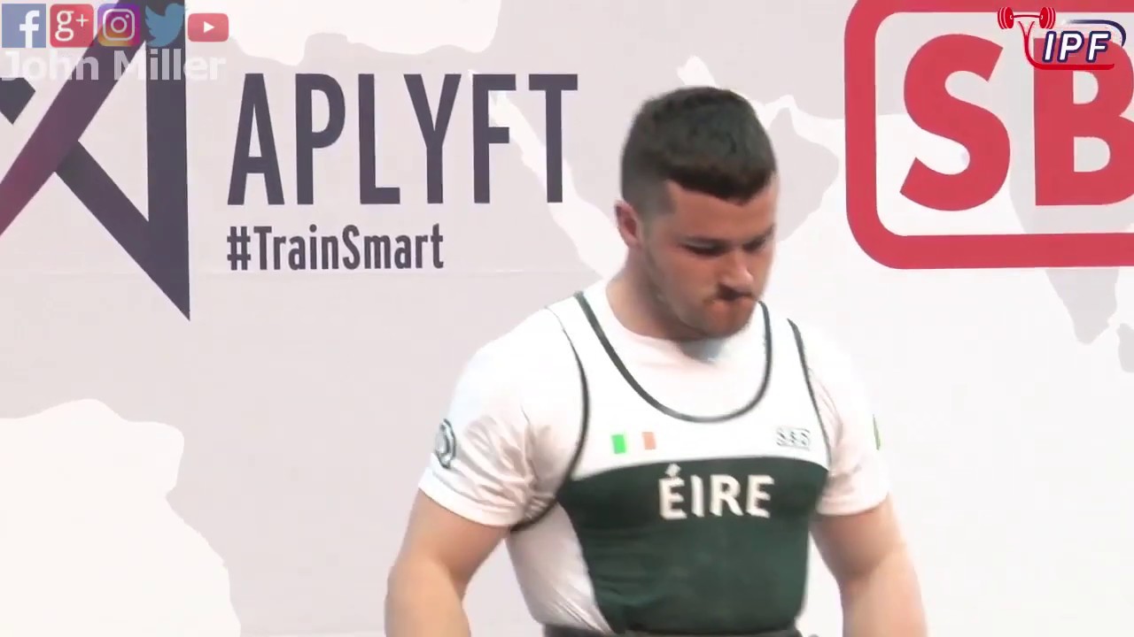 Darragh Mulcahy - 16th Place 670kg Total - 83kg Class 2019 IPF Classic Worlds