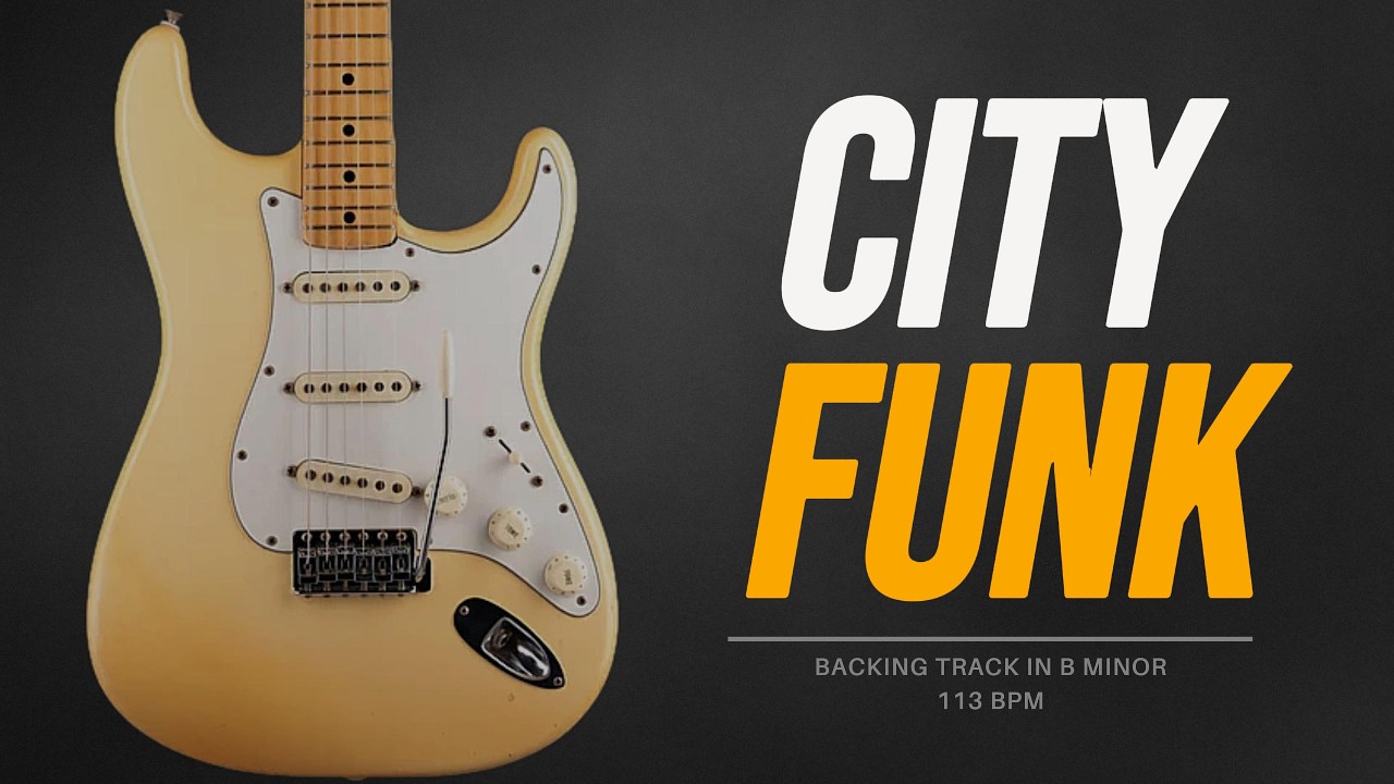 City Funk Guitar Backing Track in Bm | 70's Style Vibe