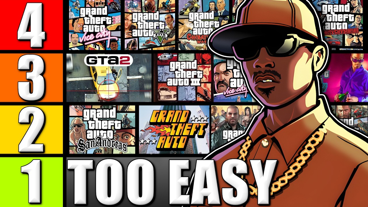 Рейтинг всех игр серии Grand Theft Auto по сложности.