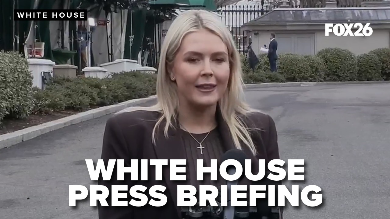 White House Press Secretary Karoline Leavitt briefs the media on Friday, March 6, 2026