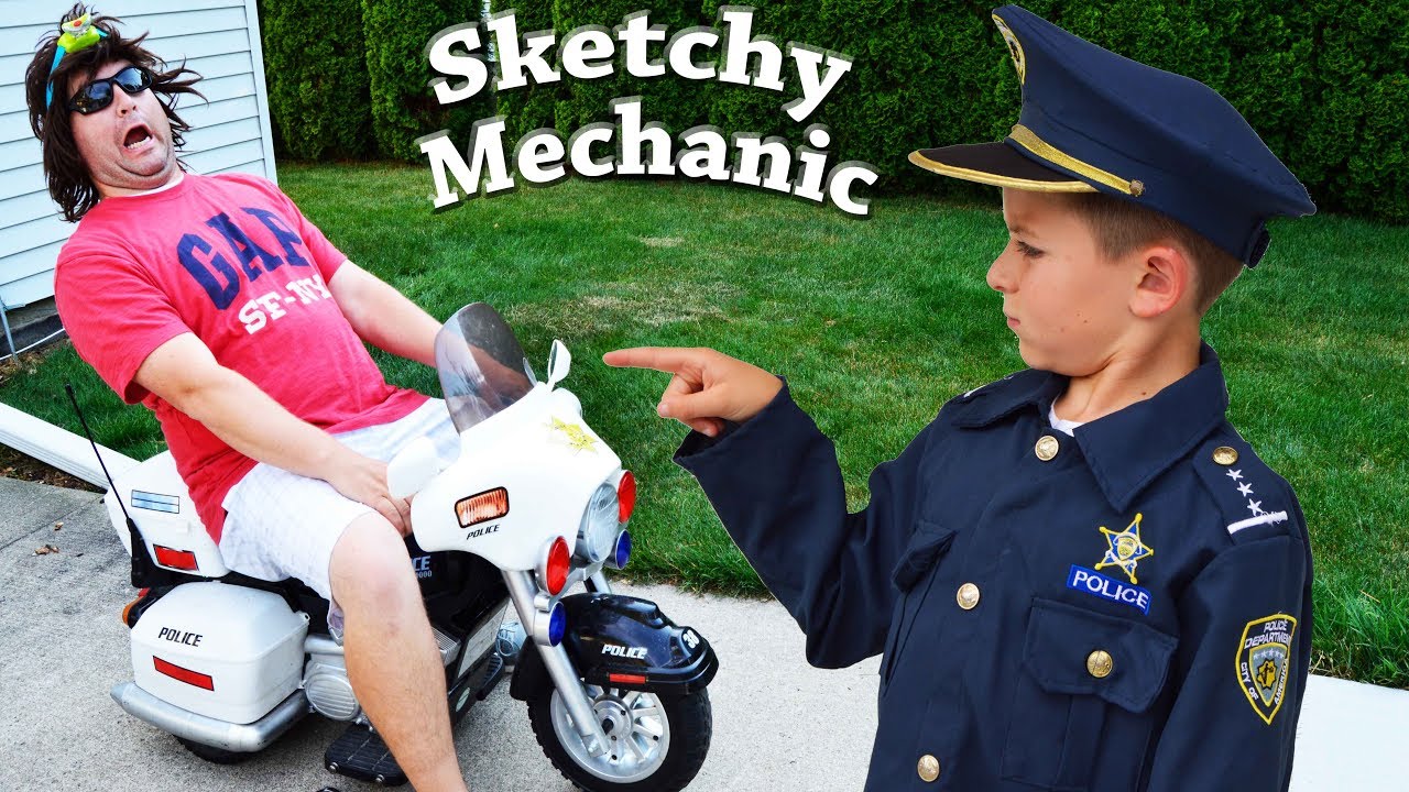 Sketchy Mechanic learns to fix Officer Ryan's police motorcycle