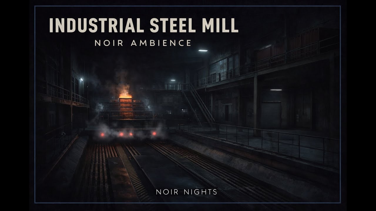 Industrial Steel Mill Ambience for Focus, Noir Atmosphere & Max Payne Urban Vibes (1 Hour)