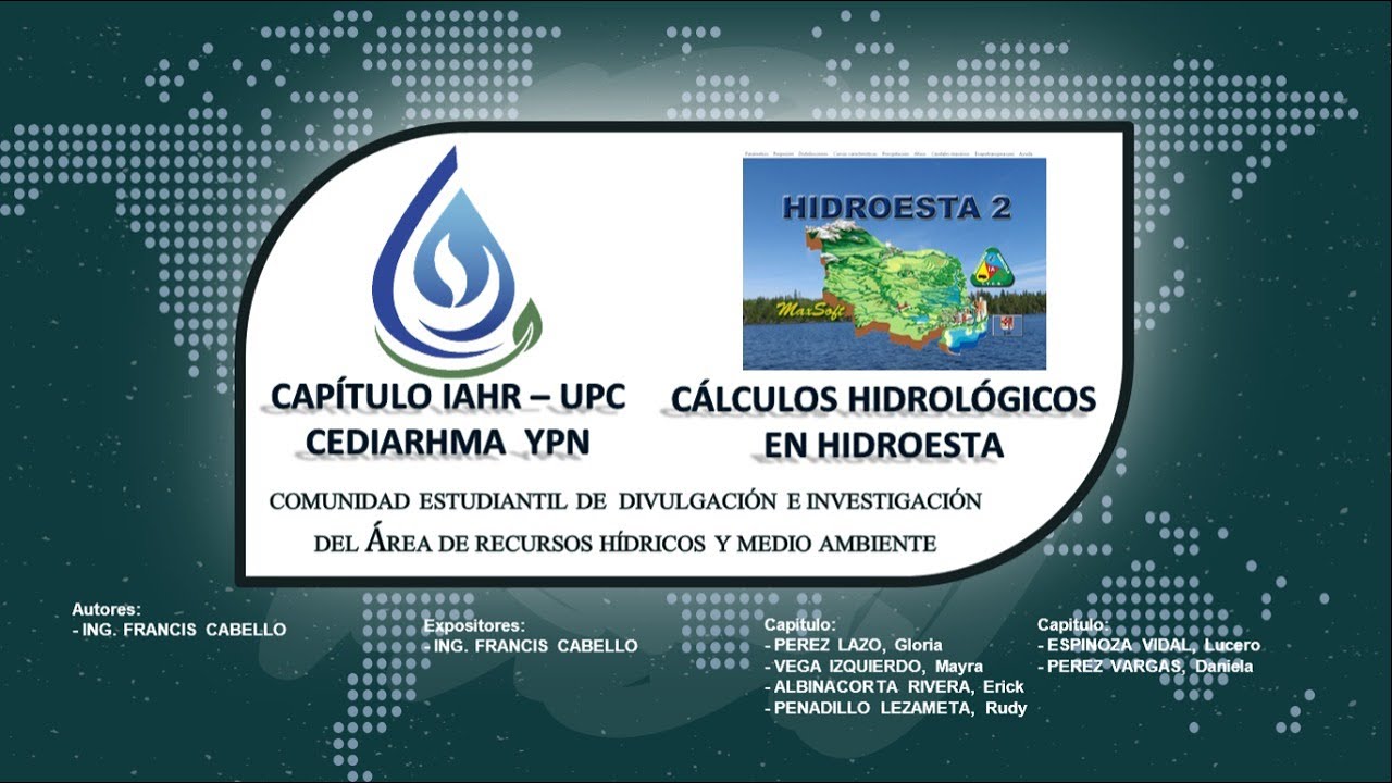 -CÁLCULOS HIDROLÓGICOS CON EL SOFTWARE HIDROESTA 2