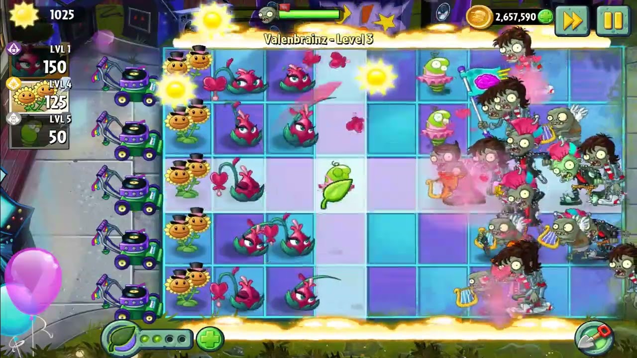 Plants vs. Zombies 2 (Android) | Celebrate Valentine's Day | Valenbrainz