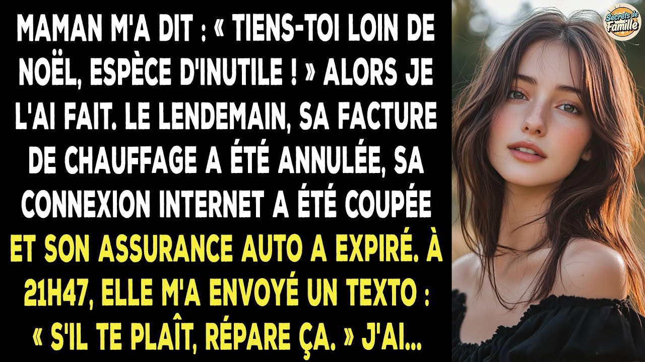 Ma Mère M'a Banni De Noël, Me Qualifiant De Raté Inutile. J'ai Obéi. Son Chauffage…