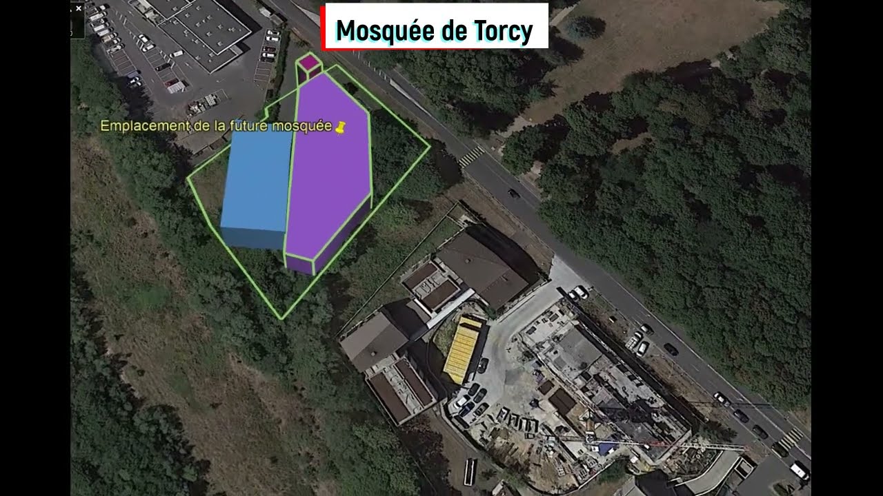 Emplacement de la future mosquée de Torcy