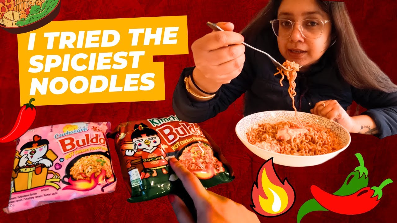 TRYING FAMOUS SPICY KOREAN BULDAK RAMEN FOR THE FIRST TIME 🥵🔥🌶️