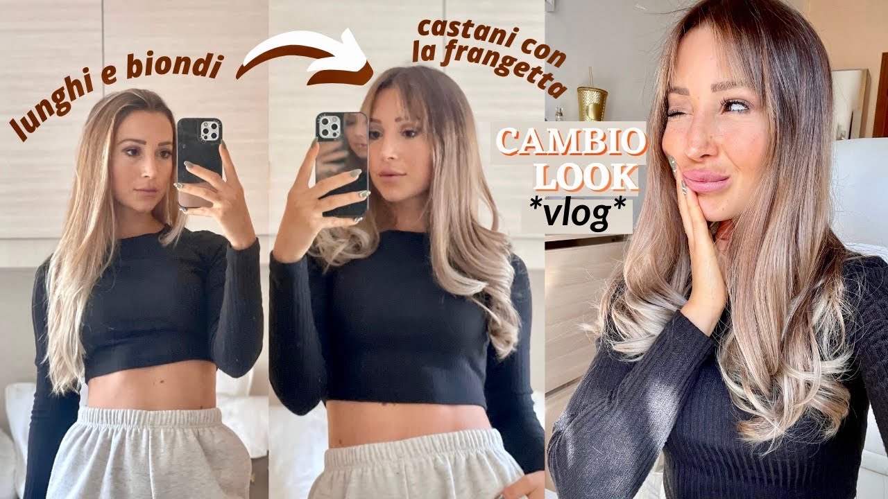 FINALMENTE l&rsquo;HO FATTO!! da bionda a CASTANA+mi faccio la frangia 😱 daily vlog