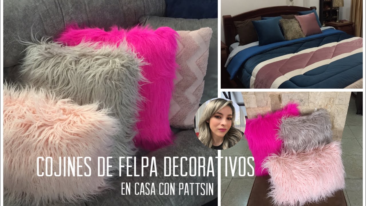 Como hacer cojines de felpa de peluche, how to make plush cushion, #cojines #decoracion #hogar