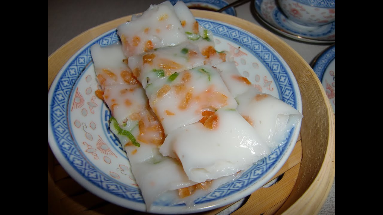 Chinese steamed rice noodle rolls (Cheung Fun) Dim Sum, 教做蒸腸粉