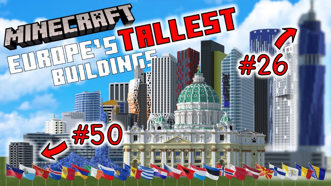 Я построил САМОЕ ВЫСОКОЕ здание ИЗ ВСЕХ ЕВРОПЕЙСКИХ СТРАН в Minecraft! (#50 - #26)