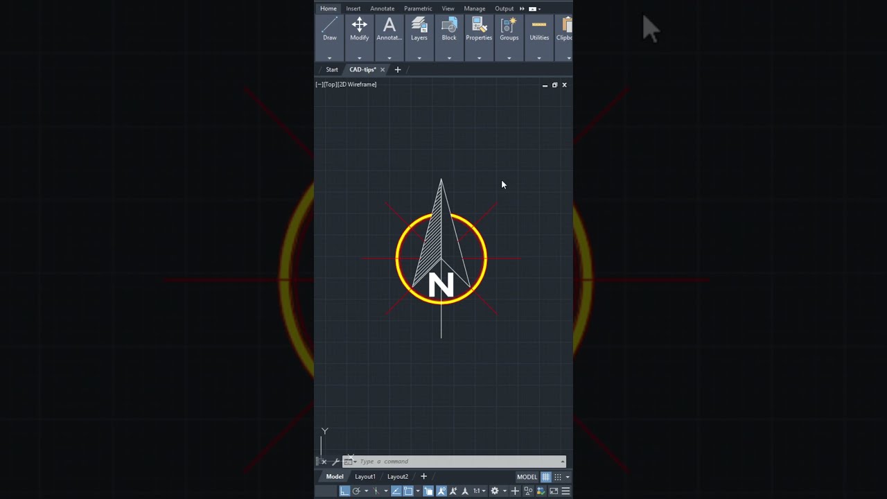 AutoCAD Tips - 17 Dynamic Blocks Rotation Parameter #shorts #autocad #tips