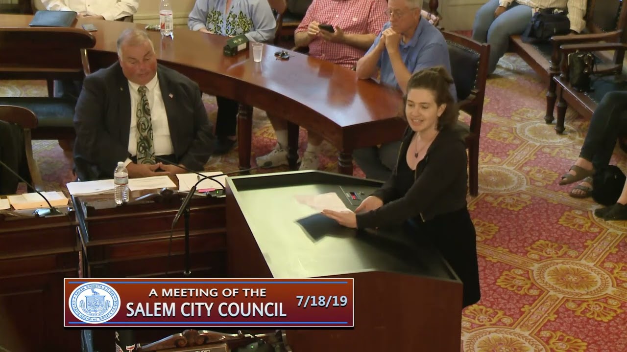 Salem, Massachusetts City Council Meeting 7/18/19