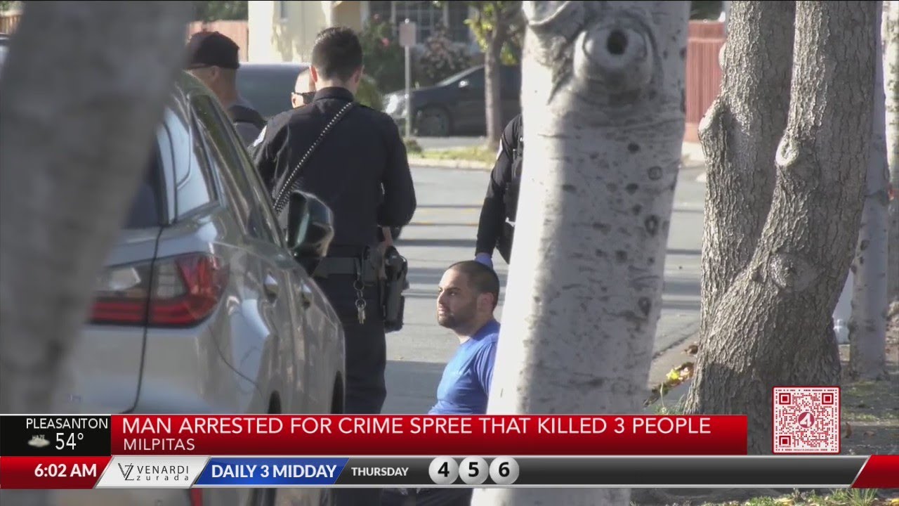 3 dead, 2 injured after crime spree in San Jose, Milpitas; suspect arrested
