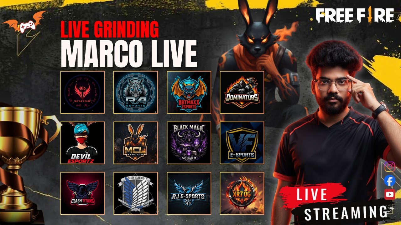 🔥 Full Map SQUAD Esports Tournament – Live! | Free Fire Battleground Action #freefirelive
