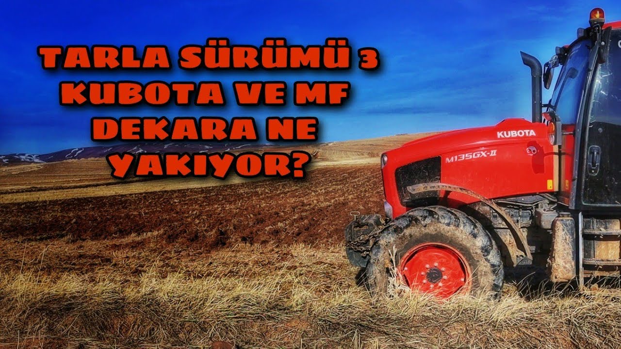 TARLA SÜRÜMÜ 3 | KUBOTA M135GX-2 VE MF 6460 YAKTIK | Bİ-SPEED | PARSEL SÜRÜM PÜF NOKTALARI, AVANTAJI