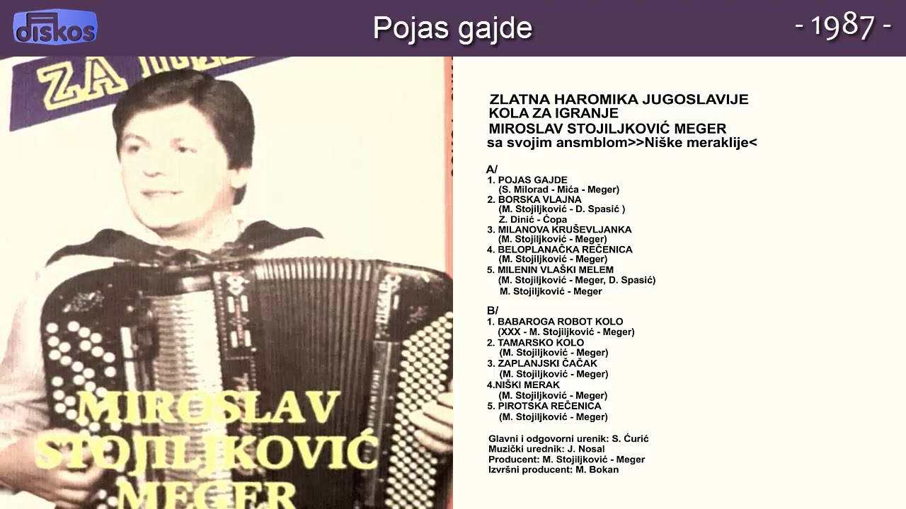 Miroslav Stojiljkovic Meger - Pojas gajde - (Audio 1987)