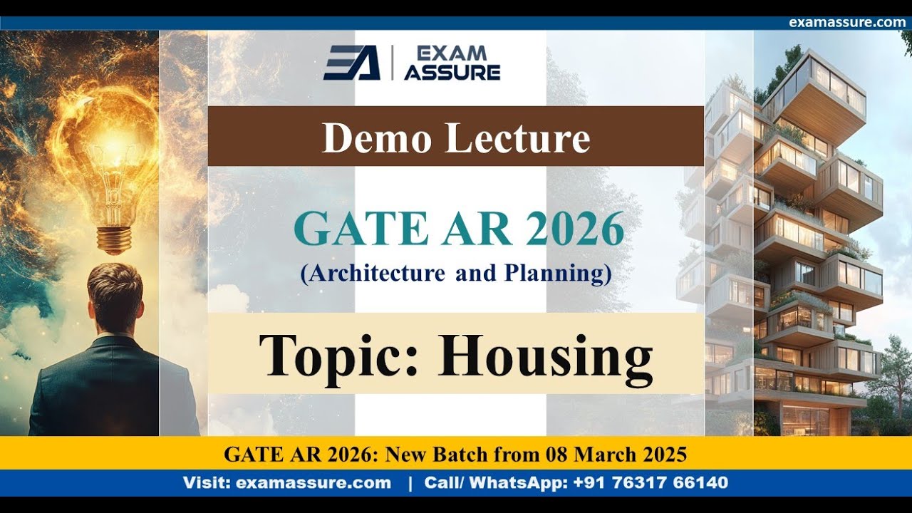 Housing Lecture | GATE AR 2026 | Demo Class | GATE Architecture and Planning | Exam Assure Classes