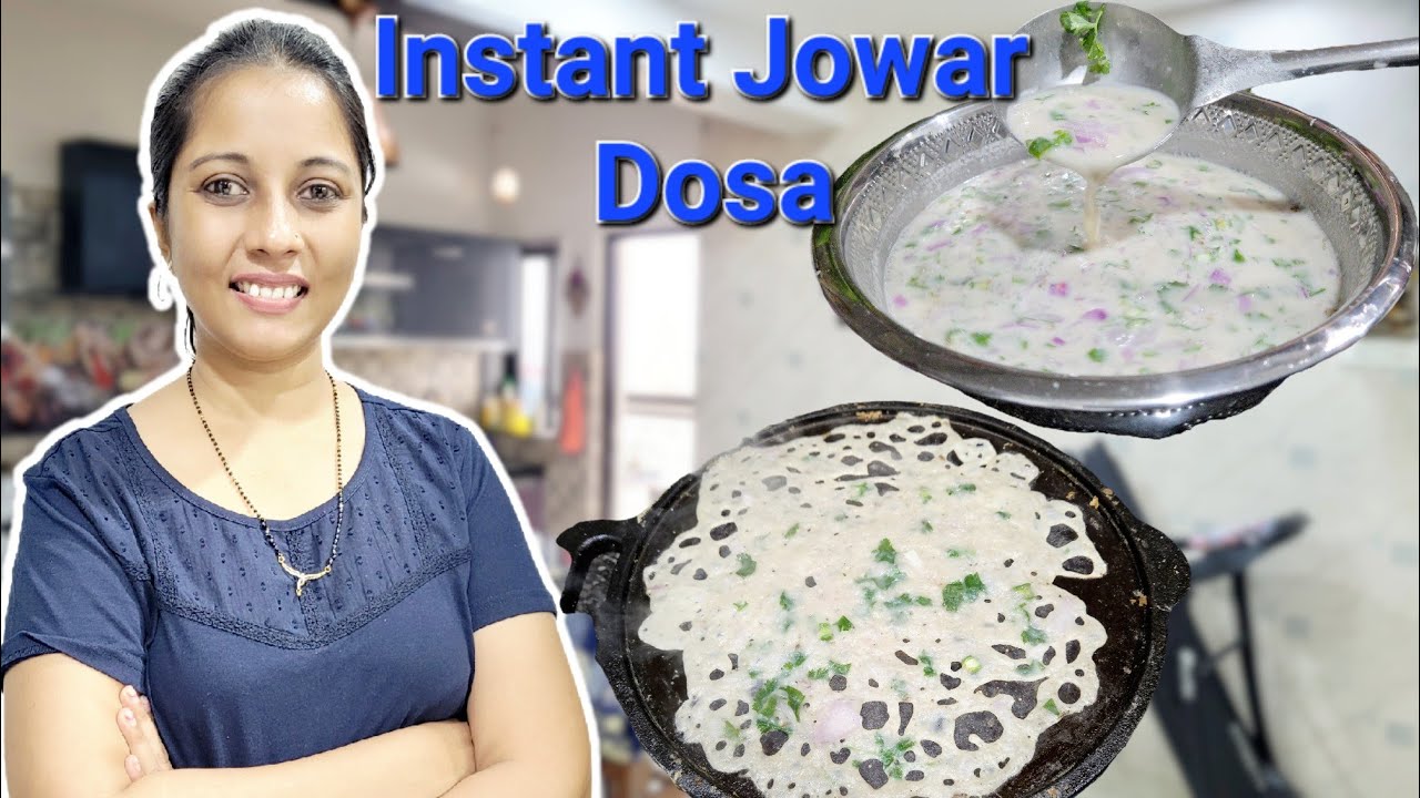 No Fermentation Jowar Dosa | Instant Jowar Dosa Receipe | Konkani Vlog 