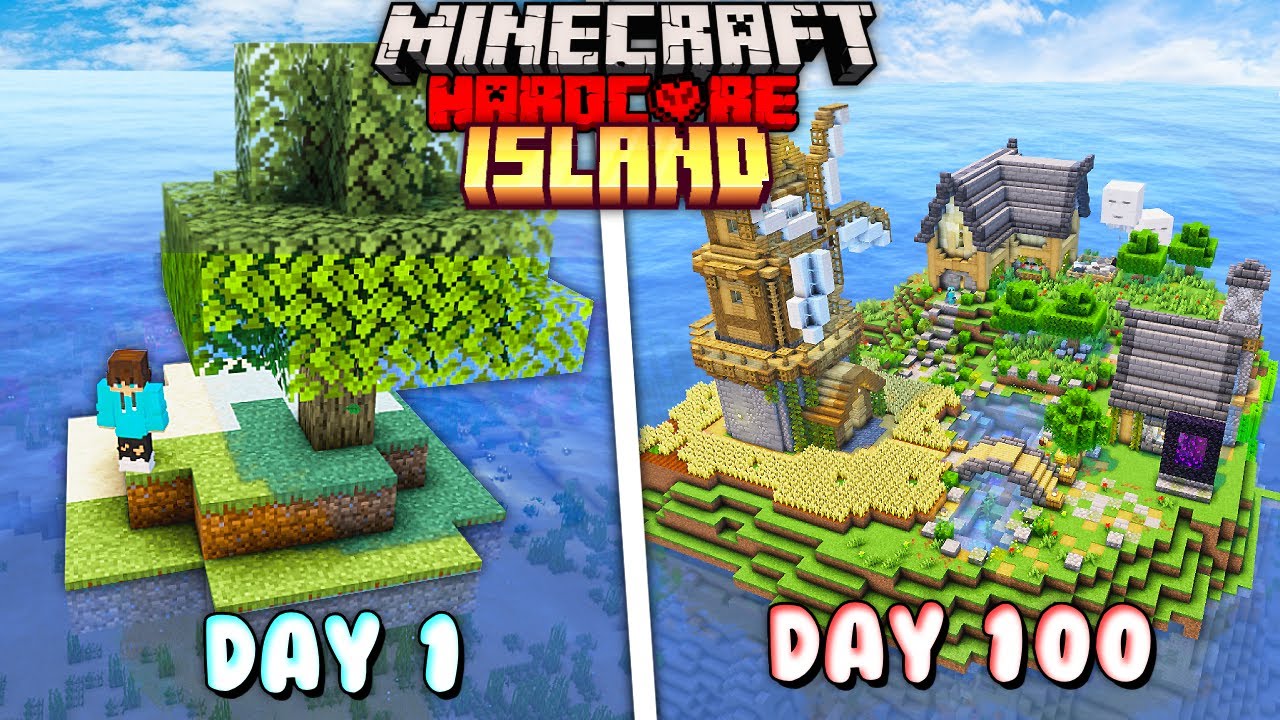 MÌNH ĐÃ SINH TỒN 100 NGÀY TRÊN ĐẢO HOANG TRONG MINECRAFT SIÊU KHÓ!