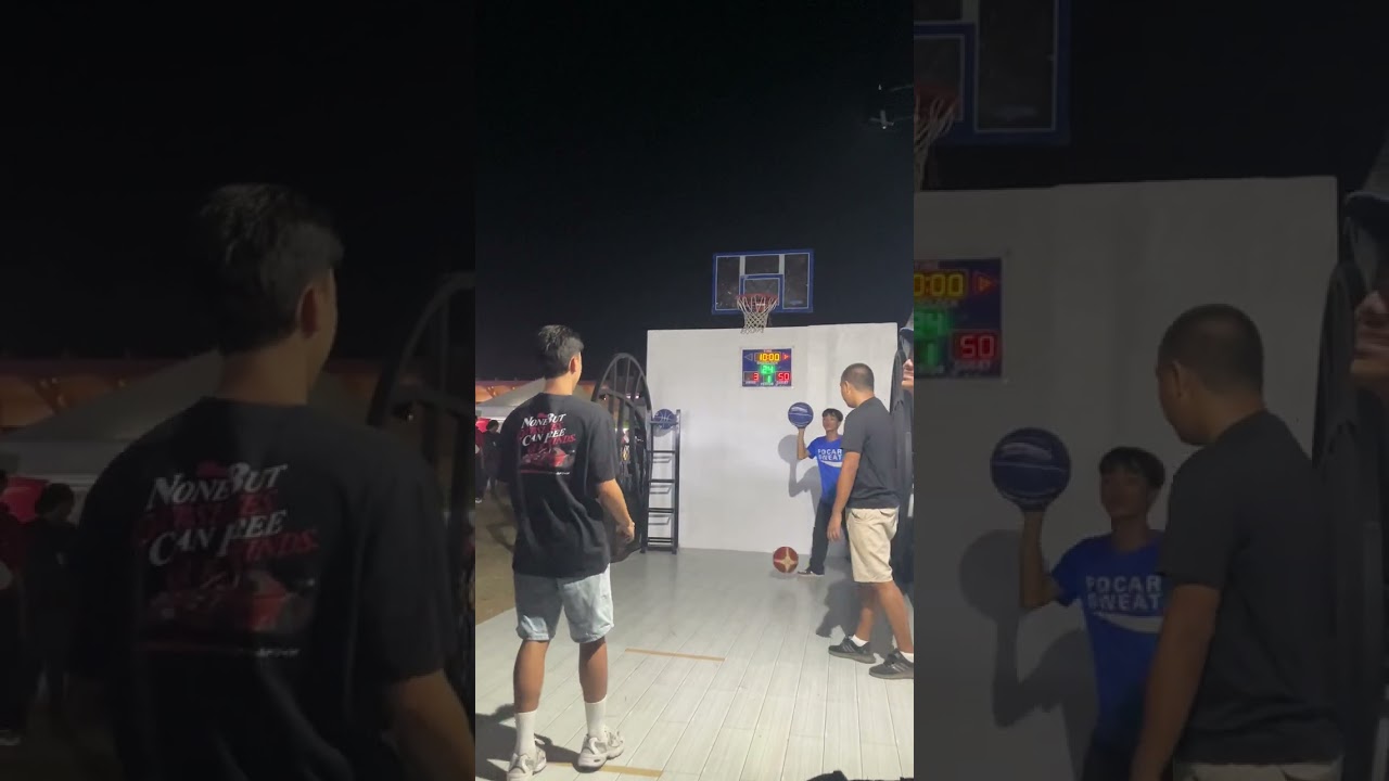 Playing basketball at Matsuri Festival